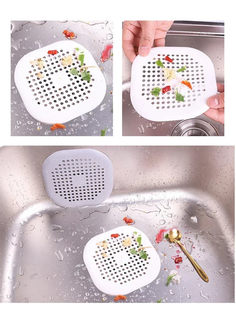 Silicone Anti-blocking Hair Filter Strainer For Sink, Bathtub, Shower, Drain